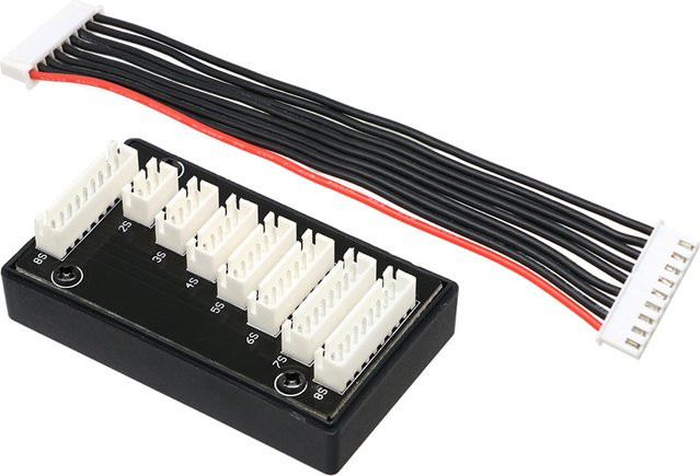 U-Angel-1988 Parallel Lade Adapter Board für 2-8S LiPo und Li-Ion Batterien in Schwarz - Bild 1