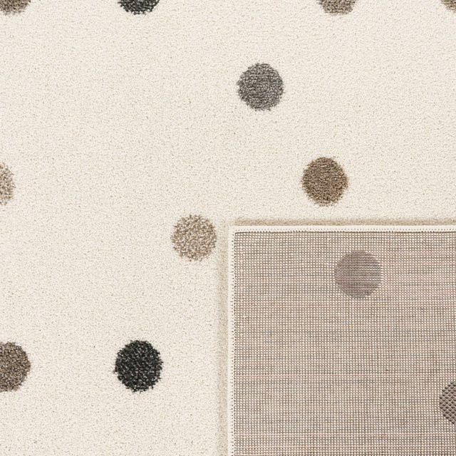 Kinderteppich Ninique beige gepunktet rund Durchmesser: 160 cm - Bild 1