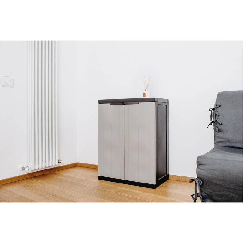 Toomax Kunststoffschrank Grau mit Regalböden B/H/T: 65 x 85 x 37 cm - Bild 4