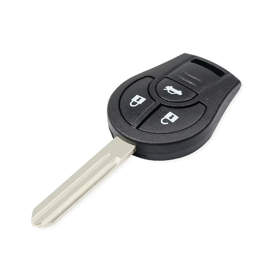 KEYYOU Auto Schlüssel Gehäuse Shell Fall für Nissan Sylphy Cube Juke Rogue Micra Qashqai Altima Maxima Sentra Versa, Schwarz, 2/3/4 Tasten - Bild 2