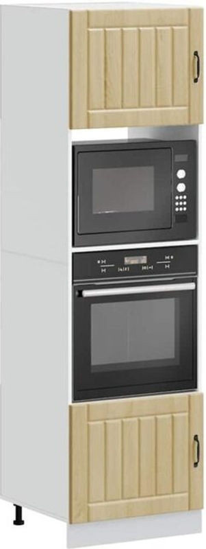 Vidaxl Herdumbauschränke Lucca im Set aus 2 Stück, Farbe Braun, Design Landhaus und Klassisch, Holzwerkstoff Sonoma-Eiche - Bild 1