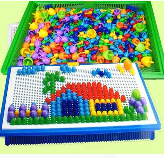 Faylisvow Korn Pilz Nagel Perlen 3D Puzzle, bunt, 296-teiliges Set - Bild 1