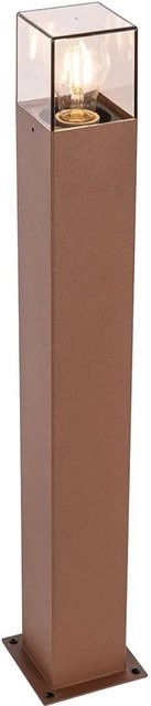 QAZQA Industrielle Steh-Außenleuchte in Rostbraun, dimmbar, IP44, Höhe: 70 cm - Bild 1