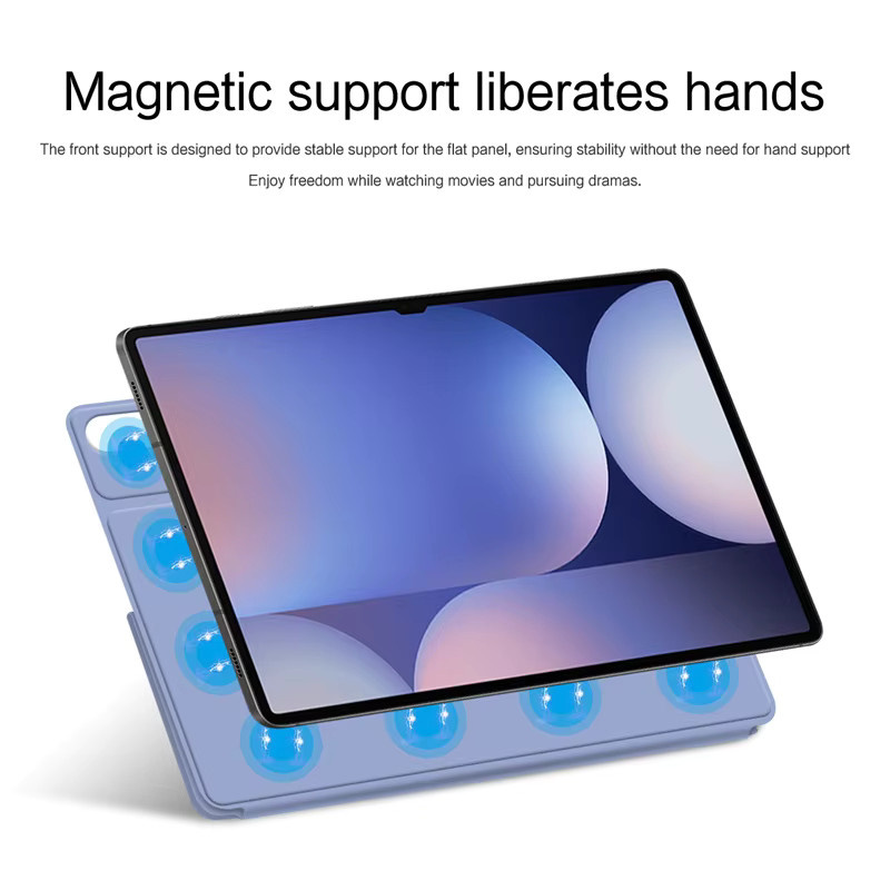Magnetische Schutzhülle für Samsung Galaxy Tab S11 S10 Lite S9 S8 S7 FE Plus und Ultra 14,6 Zoll mit Bleistifthalter in Blau - Bild 2