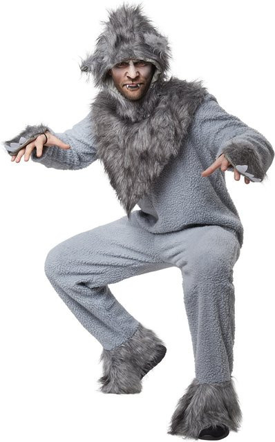 tectake Unisexkostüm Wilder Wolf, Tiere, Grau - Bild 1