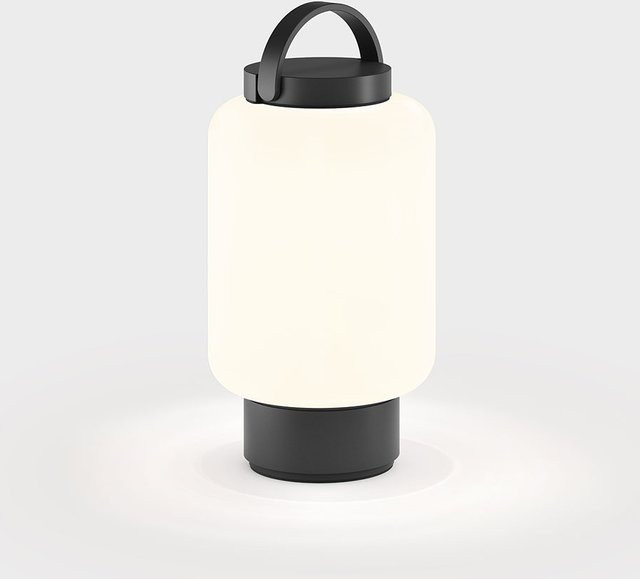 IP44.DE Akku LED-Tischleuchte in Schwarz und Glas, dimmbar, warmweiß (2700K) - Bild 1