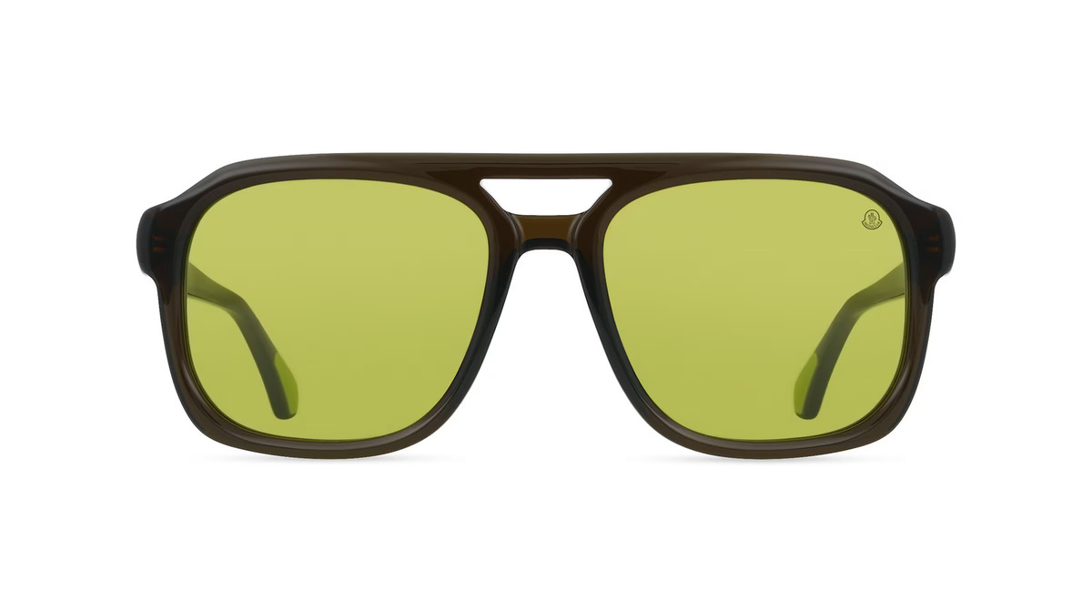 Moncler ME6024 Sonnenbrille Vollrand, Quadratisch, Acetat, Unisex, grün - Bild 1