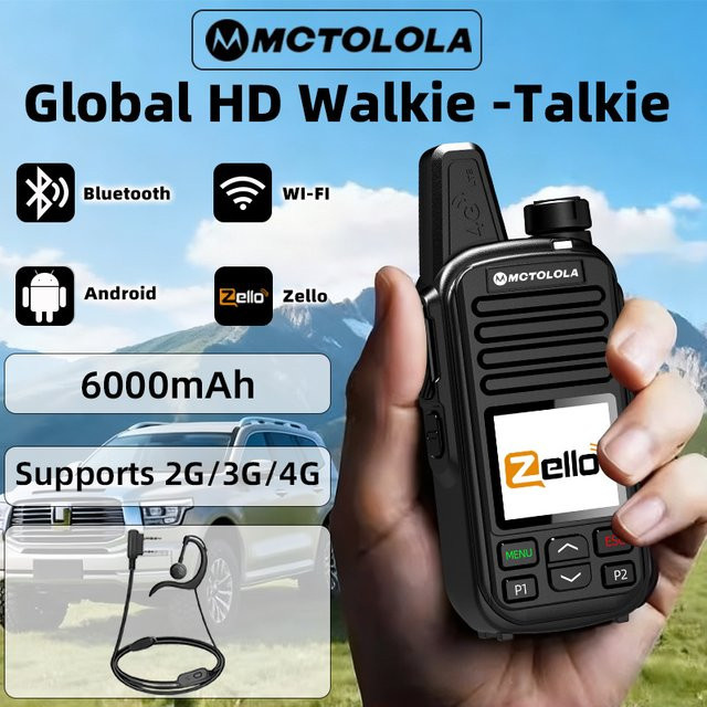 Motorola Zello Walkie-Talkie mit 4G LTE, Android, Wi-Fi und Bluetooth in Schwarz - Bild 1