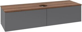 V&B Waschtischunterschrank Antao mit Beleuchtung, Anthrazit lackiert, B/T: 160 x 50 cm - Bild 1