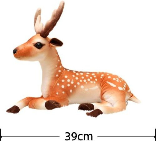 Yiran toy Geflecktes Hirsch-Stofftier, Plüsch / Textil, Braun - Bild 1