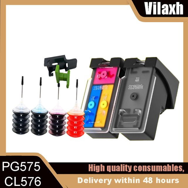 Canon CISS Tintentank-Kit PG-575 CL-576 Ersatz für PIXMA TS3550i TS3551i TR4750i wiederaufbereitet multicolor - Bild 1