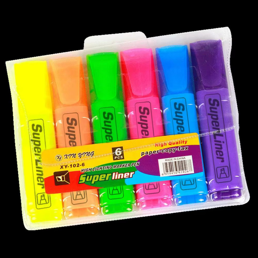 Bunte Pastellmarker im Set mit 4 oder 6 Farben für Schule und Büro mit schräger Keilspitze - Bild 2