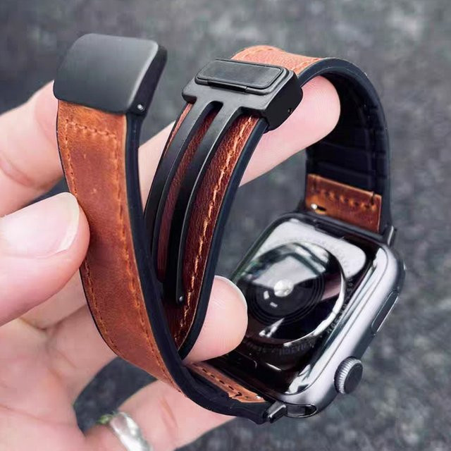 Uhrenarmband Leder, Silikon, Unisex - Bild 1