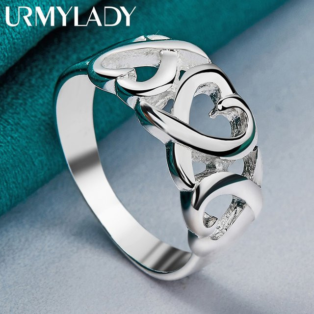 URMYLADY Ring, 925 Silber, Liebesherz, Damen - Bild 1