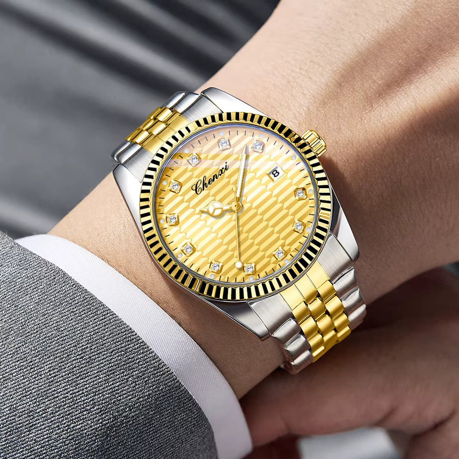 CHENXI Armbanduhr, Automatik, Edelstahl, Schwarz, Herren - Bild 4