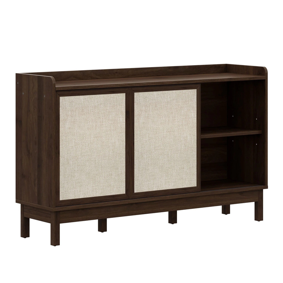 okwish Sideboard in Braun mit Schiebetüren und Schubladen im Retro-Design, B/T/H: 150 x 39,5 x 80 cm - Bild 2