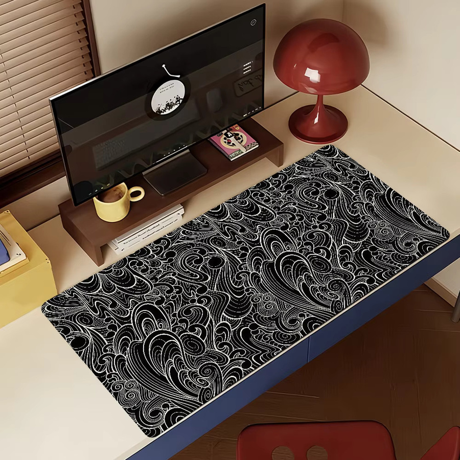 Clouds Mauspad in Schwarz als rutschfeste XXL Schreibtischunterlage für Gaming und Büro - Bild 4