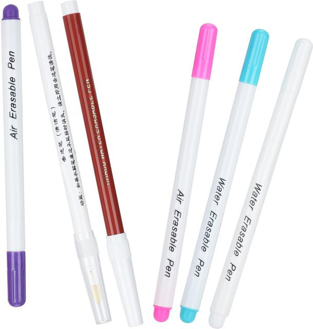 6 Stück wasserlösliche Nähstifte von Shoemst in 5 Farben als Stoffmarker für Handarbeiten und Näharbeiten, Multicolour - Bild 1