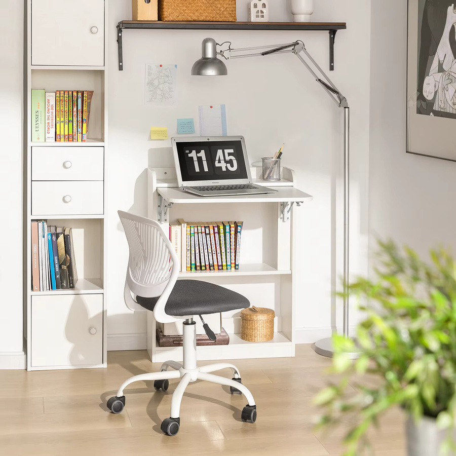 SoBuy FWT92 Klappbarer Schreibtisch als Wandtisch für dein Homeoffice in Weiß, B/T/H: 82 x 58 x 35 cm - Bild 2