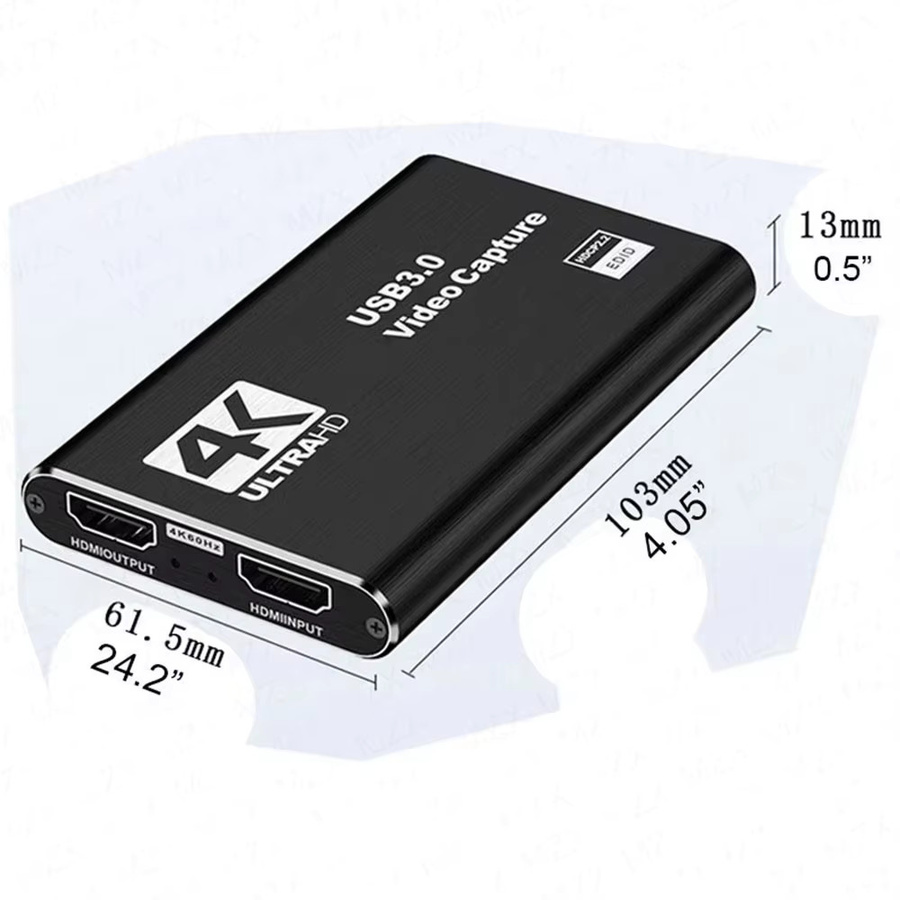 USB 3.0 Videoaufnahmekarte für 4K HDMI und 1080P 60FPS Live-Streaming in Schwarz - Bild 6