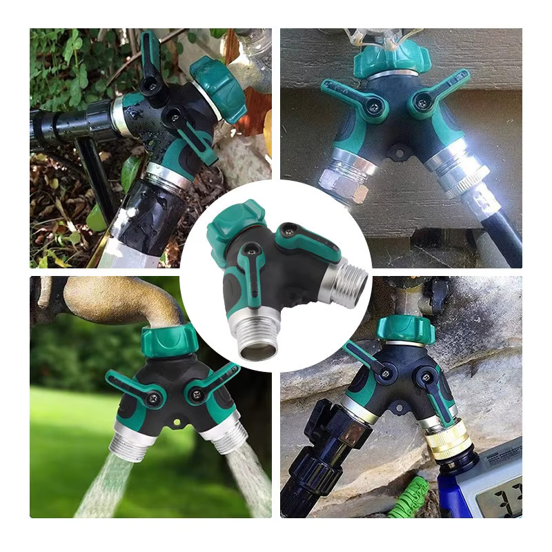 YTYIN 3/4 Zoll Y-förmiger Verteiler mit Gummibeschichtung und separater Durchflusssteuerung für deine Gartenbewässerung - Bild 5