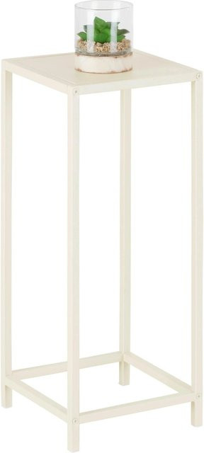 Mömax Blumensäule Vera in Sandfarben aus Metall mit quadratischem Design, Höhe: 60,0 cm, Breite: 25,0 cm, Tiefe: 25,0 cm - Bild 1