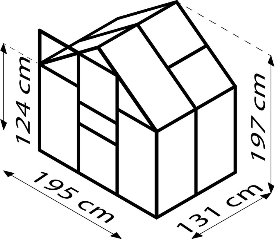 Vitavia Gewächshaus Venus 2500 aus Aluminium eloxiert mit 2,5 m² und Sicherheitsglas - Bild 4