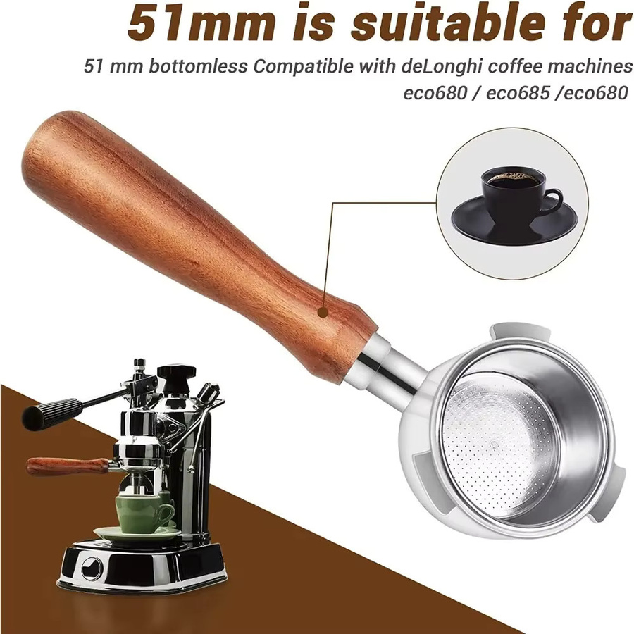 DeLonghi Bodenloser Filter 51 mm in Silber für Kaffeemaschinen EC680 und EC685 - Bild 4