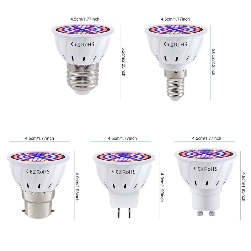 9W LED Pflanzenlampe Vollspektrum E27 für Indoor Anbau und Growbox in Weiß - Bild 5