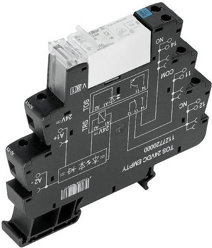Weidmüller TRS 120VAC RC Koppelrelais 120 V/AC 16A 1 Wechsler Schwarz 10 Stück - Bild 1