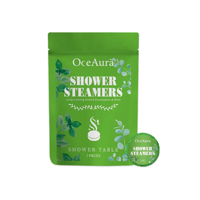 OceAura Aromatherapie Dusch-Tabletten Minze, Erfrischend und Beruhigend, Green, 7 Stück - Bild 4