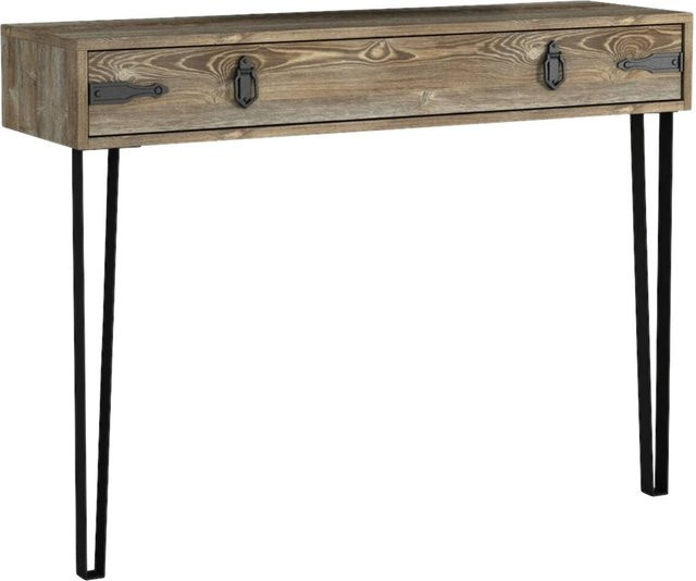 Konsolentisch Costa in Eiche Nachbildung, Braun, B/H/T: 120 x 90 x 35 cm - Bild 1