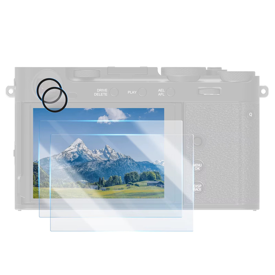 SmallRig Bildschirm- und Sucherschutz aus gehärtetem Glas für FUJIFILM X-E5, transparent, 0,3 mm ultradünn, 2,5D mit runden Kanten, kratzfest - Bild 1