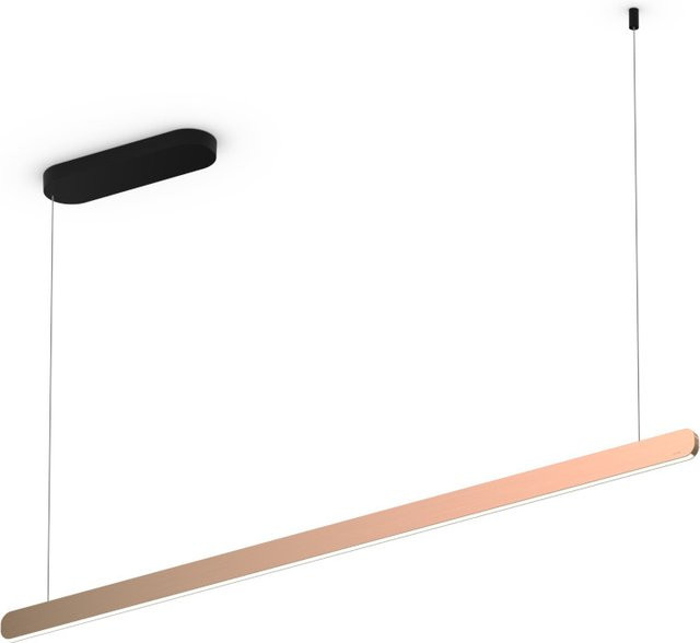 Occhio Mito linear volo 140 up LED-Pendelleuchte in Schwarz matt mit Rose Gold Kopf, dimmbar mit Occhio air Modul und x-tra warm LED (2200K - 3500K - Bild 1