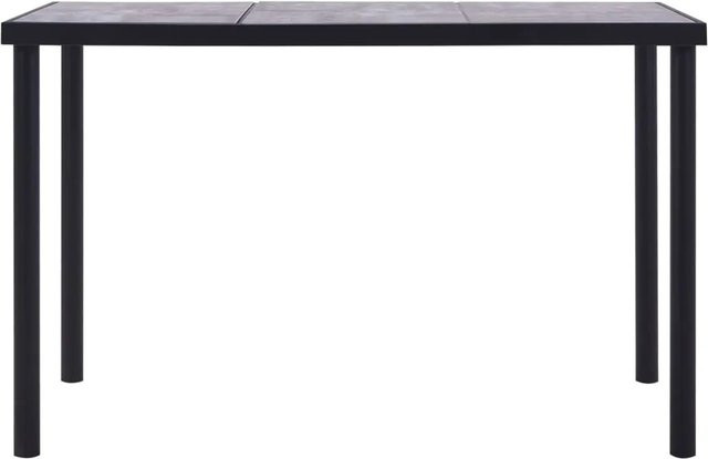 vidaXL Esstisch modern in Schwarz und Betongrau aus MDF und Metall, B/T/H: 160 x 80 x 75 cm - Bild 1