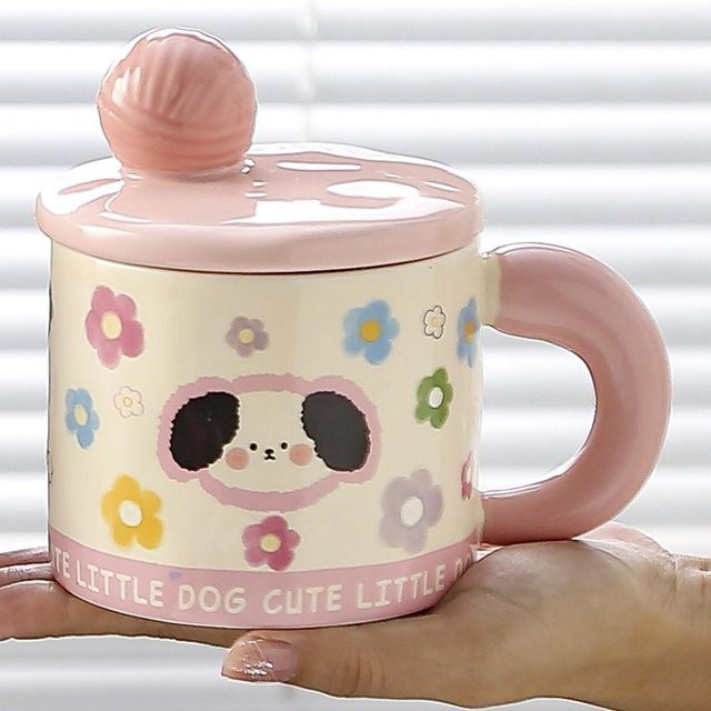 Keramiktasse mit Cartoon Tier-Design von Yiran Furniture, Mehrfarbig, 350,5 ml - Bild 1