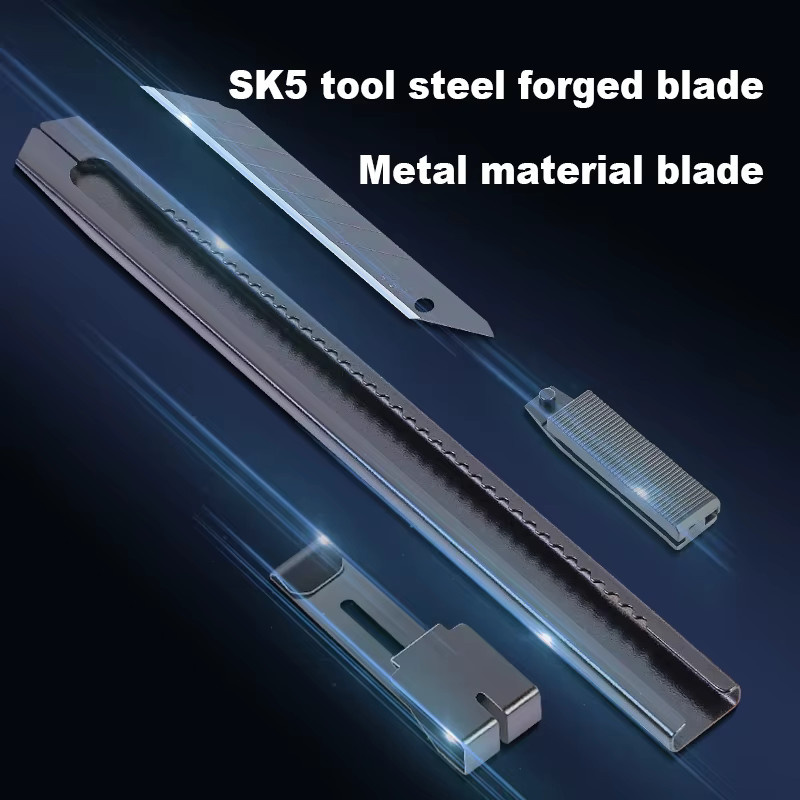 Deli Metall-Universalmesser mit 9mm Klinge aus gehärtetem Stahl als tragbares Bastelmesser zum Schneiden von Papier und Karton - Bild 2