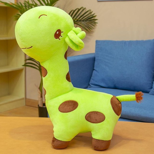 Große Giraffenpuppe Plüschtier, hellgrün - Bild 1