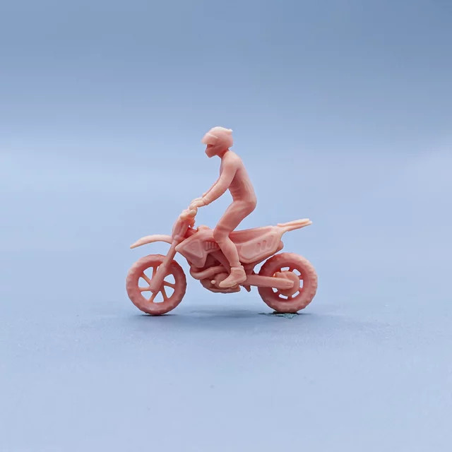 EHCMODEL Motorradfahrer, Miniaturen, 1:64, Harz, Einzelfigur - Bild 1