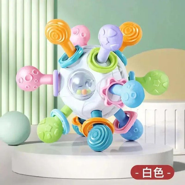 Yiran bag Busy Cube, Sechskantiges Busy Hand Greifball-Puzzle, Weiß, ab 0 Jahre - Bild 1