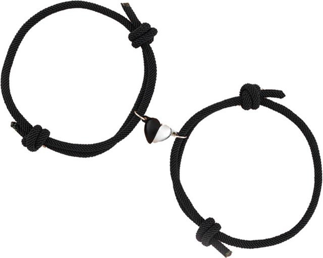 TOMTOP JMS Armbänder, Herzform, Schwarz, Damen - Bild 1