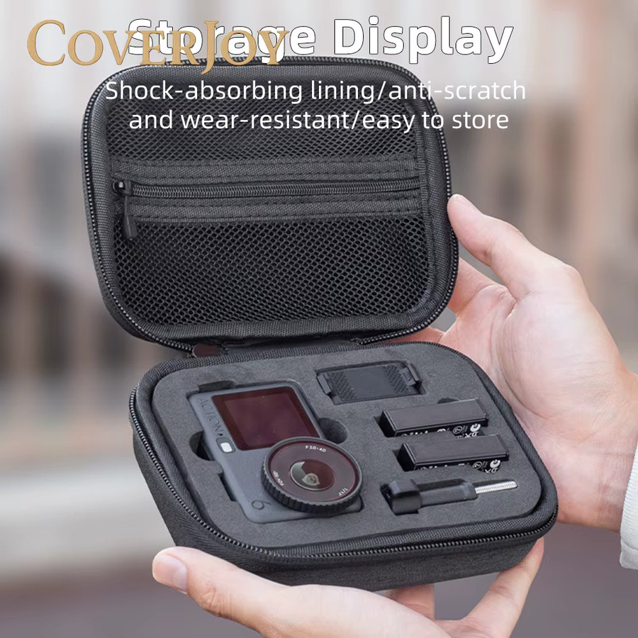 CoverJoy Hartschalen-Tragetasche für DJI Osmo Action 6, stoßfeste Aufbewahrungstasche in Schwarz - Bild 3
