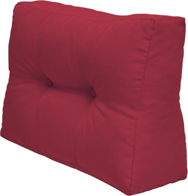 Beautissu ECO Elements Palettenkissen aus Baumwolle in Rot, B/T/H: 60 x 40 x 20 cm - Bild 1