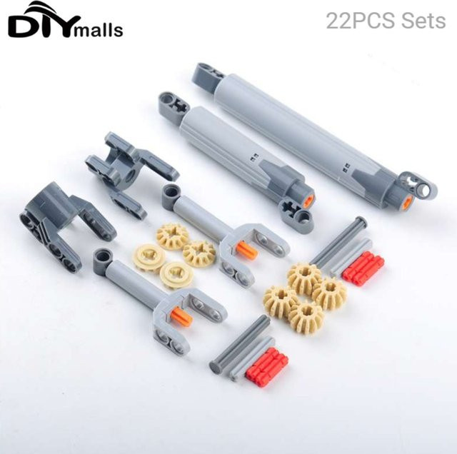 DIYmalls Technisches Schubstangen-Set, 22-teiliges Set, Kunststoff, Grau - Bild 1