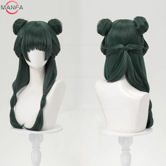 Maomao Perücke Anime Die Apothekerin, Schwarzgrün, Synthetisches Haar - Bild 1