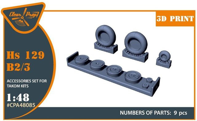 Takom Hs 129B2/3 Wheels set (weighted) - Bild 1