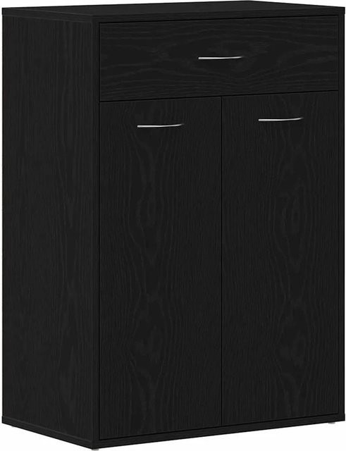 vidaXL Schuhregal mit Tür in Schwarzer Eiche, modern, Holzwerkstoff, B/T/H: 60 x 35 x 84 cm - Bild 1