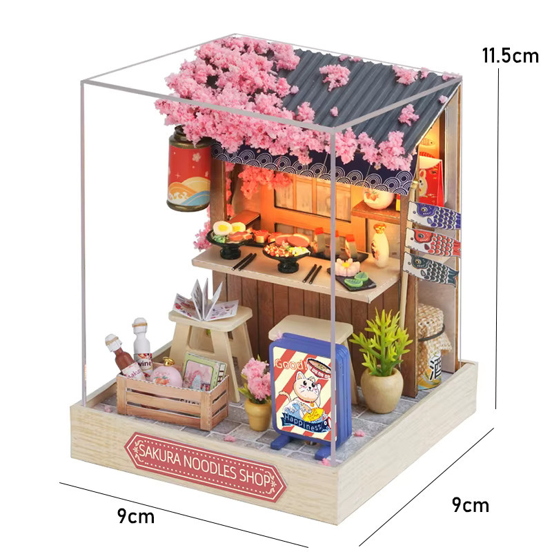 zuuton Mini Miniatur-Puppenhaus DIY, Bausatz, Holz, Bunt / Mehrfarbig - Bild 2