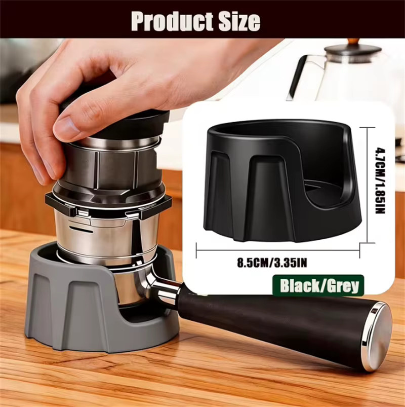Ninja Silikon-Kaffeestampfer-Basis für Espresso ES601/ES701, Rutschfeste Tampingstation und Siebträgerhalter, Schwarz - Bild 2