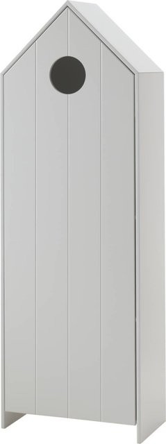 Vipack CASAMI Schrank mit Tür in Weiß, MDF lackiert mit senkrechtem Rillenprofil - Bild 1